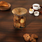 Ireka Homes Glass Cannister with Wooden Lid