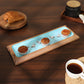 Ireka Homes Acacia Wood Server with Enamel