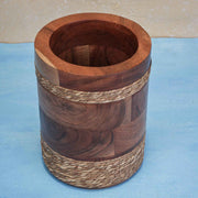 Rustic Roll Utensils Holder