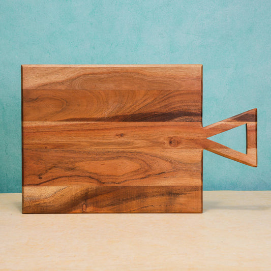 Carvula Acacia Wood Chopping Board with Triangular Handle