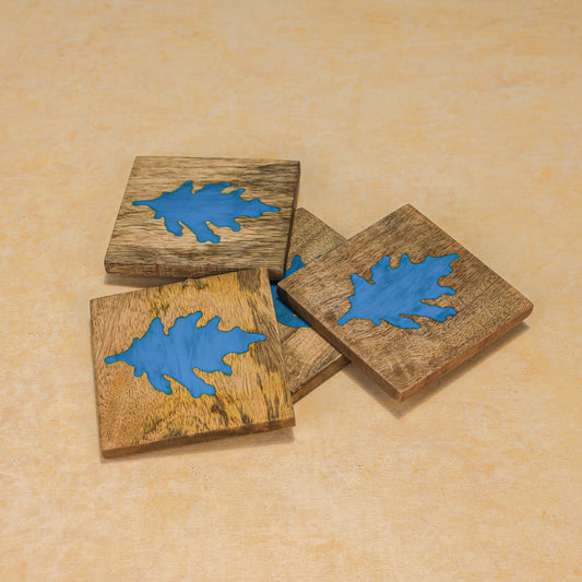 Autumn Blue Coaster (Set of 4)