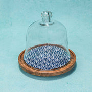 Candy Cloud Acacia Wood Cake stand with Glass Dome (Copy)