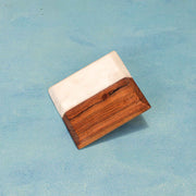 Timber & Stone Coasters with Holder (Set of  4)