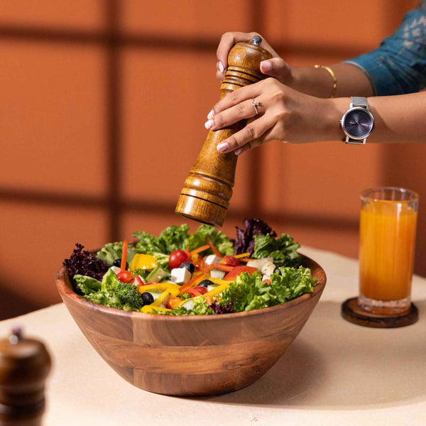 Chakra Acacia Wood Multipurpose Bowl