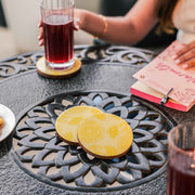 Golden Bloom Coasters (Set of 4)