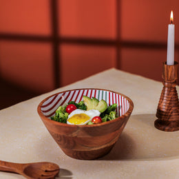 Ripple Acacia Wood Multipurpose Bowl