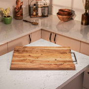 CrispEdge Acacia Wood Chopping Board with Metal Handle