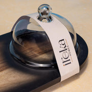 Tamra Acacia Wood Cake Cloche with Platter