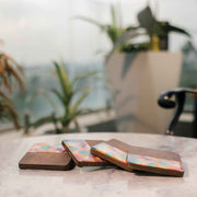 Aurora Wood Coaster (Set of 4)