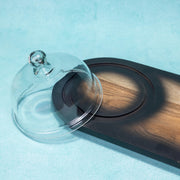 Tamra Acacia Wood Cake Cloche with Platter