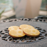 Golden Bloom Coasters (Set of 4)