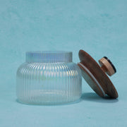 Gleam Glass Jar with Wooden Lid