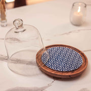 Candy Cloud Acacia Wood Cake stand with Glass Dome (Copy)