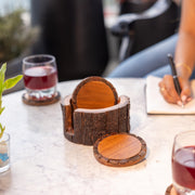 Vriksha Coasters with Holder (Set of  4)