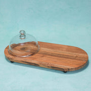 Dome n Dime Acacia Wood Cake Cloche with Platter (Copy)