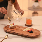 Dome n Dime Acacia Wood Cake Cloche with Platter (Copy)