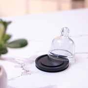 Dusk Acacia Wood Cake Stand with Glass Dome