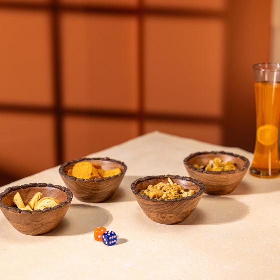 Vriksha Acacia Wood Multipurpose Bowl (Set of 4)