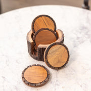 Vriksha Coasters with Holder (Set of  4)