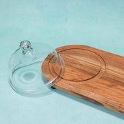 Dome n Dime Acacia Wood Cake Cloche with Platter (Copy)