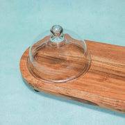 Dome n Dime Acacia Wood Cake Cloche with Platter (Copy)
