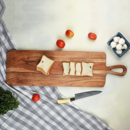 ACACIA WOOD CHOPPING BOARD WITH HANDLE