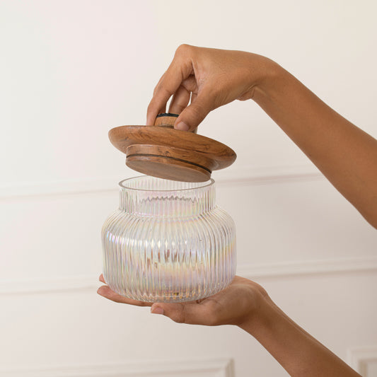 Gleam Multipurpose Glass Storage Jars with Airtight Lid