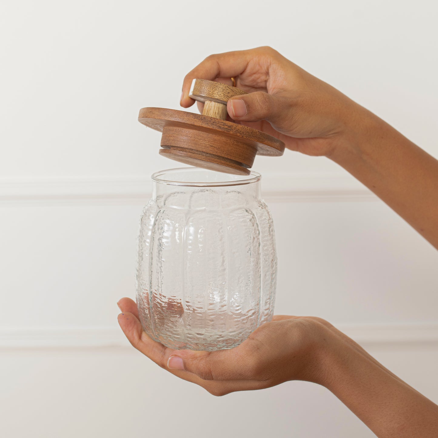 Ripple Multipurpose Glass Storage Jars with Airtight Lid