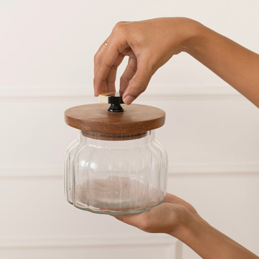 Bubble Multipurpose Glass Storage Jars with Airtight Lid