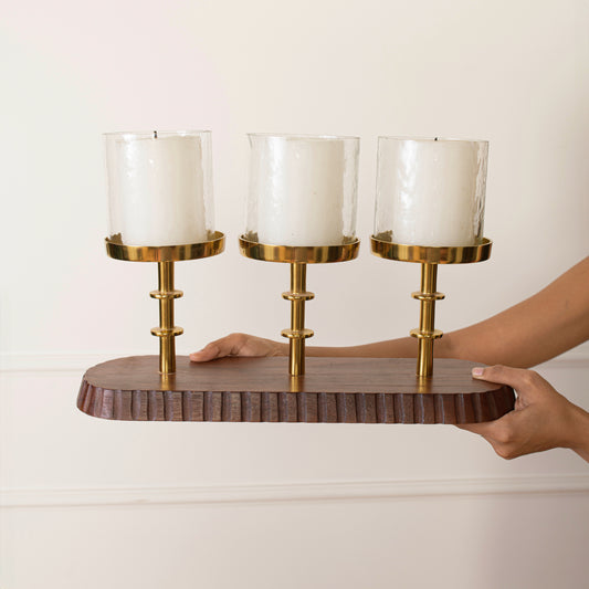 Glowry Candle Stand and Glass