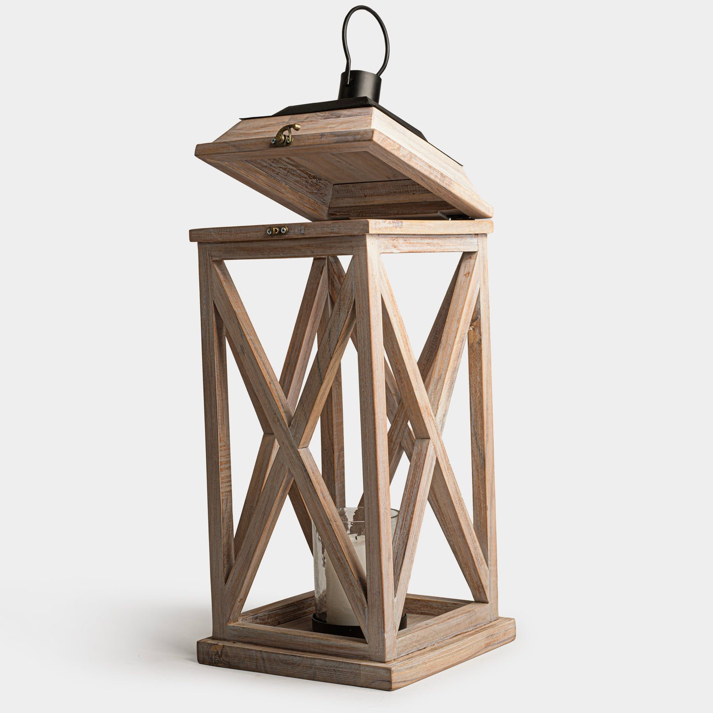 Selena Acacia Wood Lantern