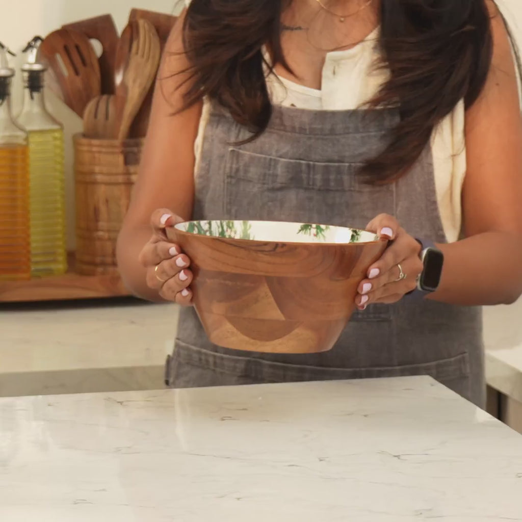 Evergreen Acacia Wood Multipurpose Bowl product video