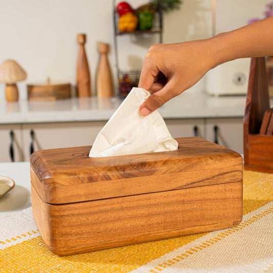 HoldnFold Acacia Wood Napkin Holder